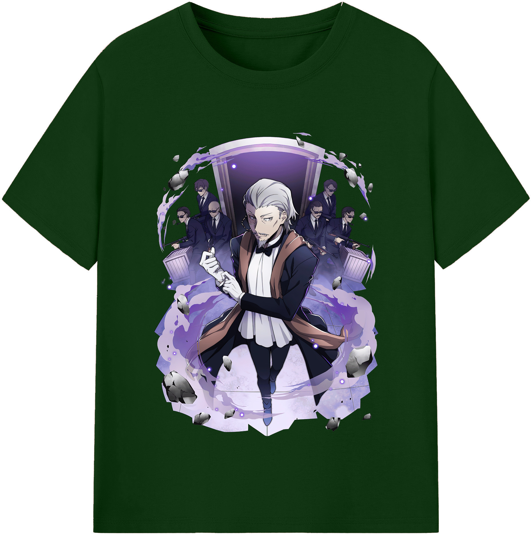 （画像用） 文豪ストレイドッグス Bungo Stray Dogs 綿100％半袖Tシャツ（フロントプリント）